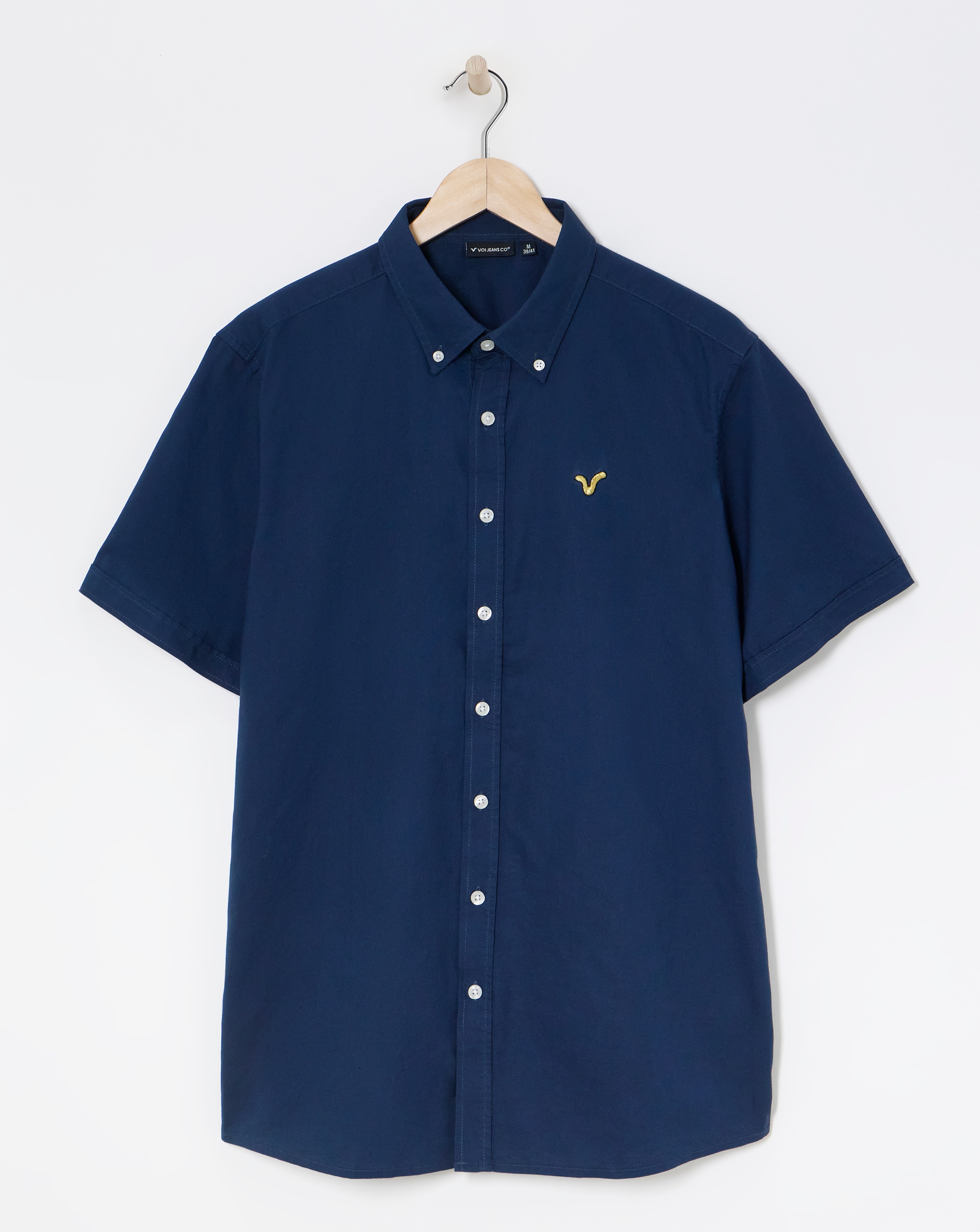 Voi Plain Oxford Short Sleeve Shirt Long