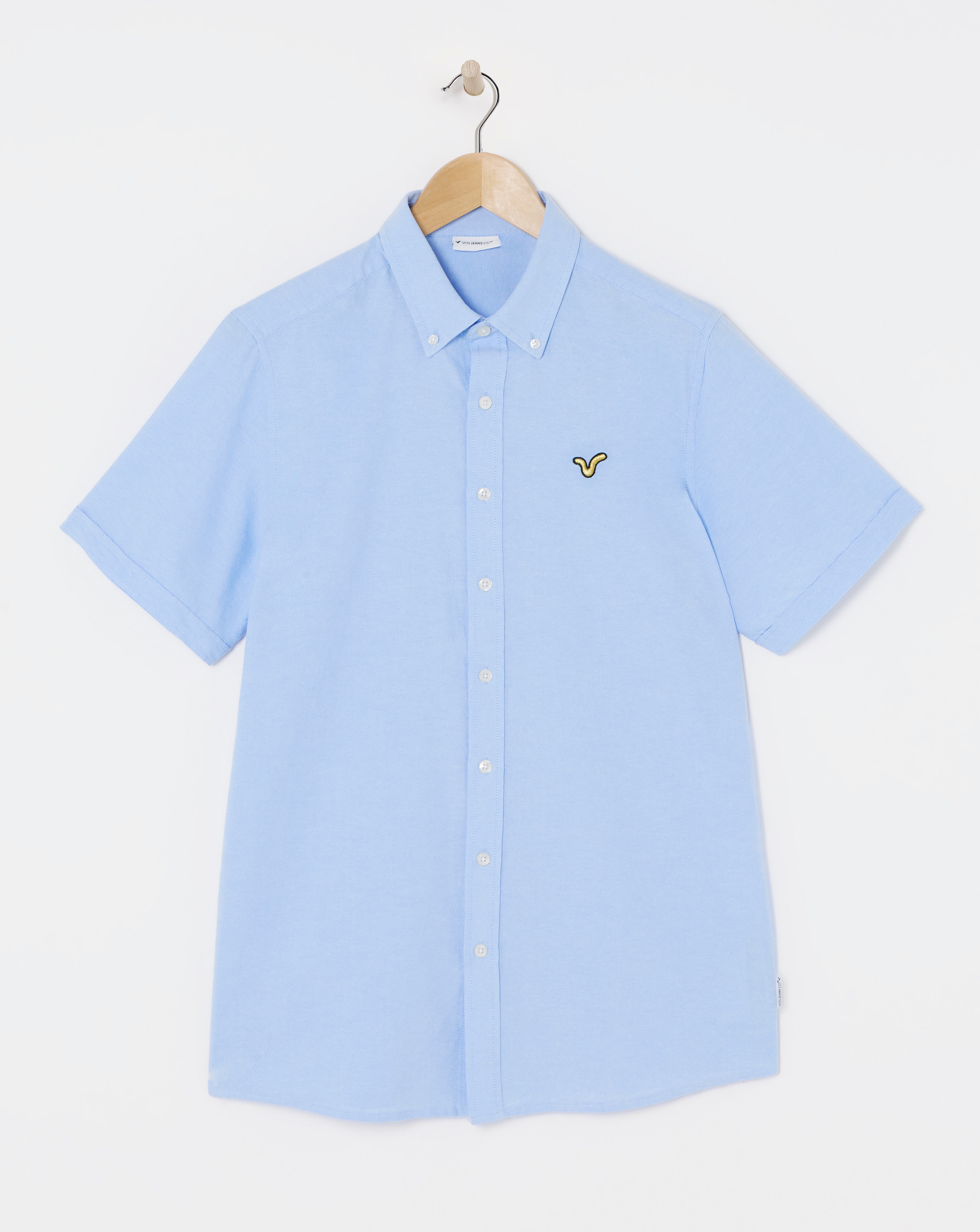 Voi Plain Oxford Short Sleeve Shirt Long