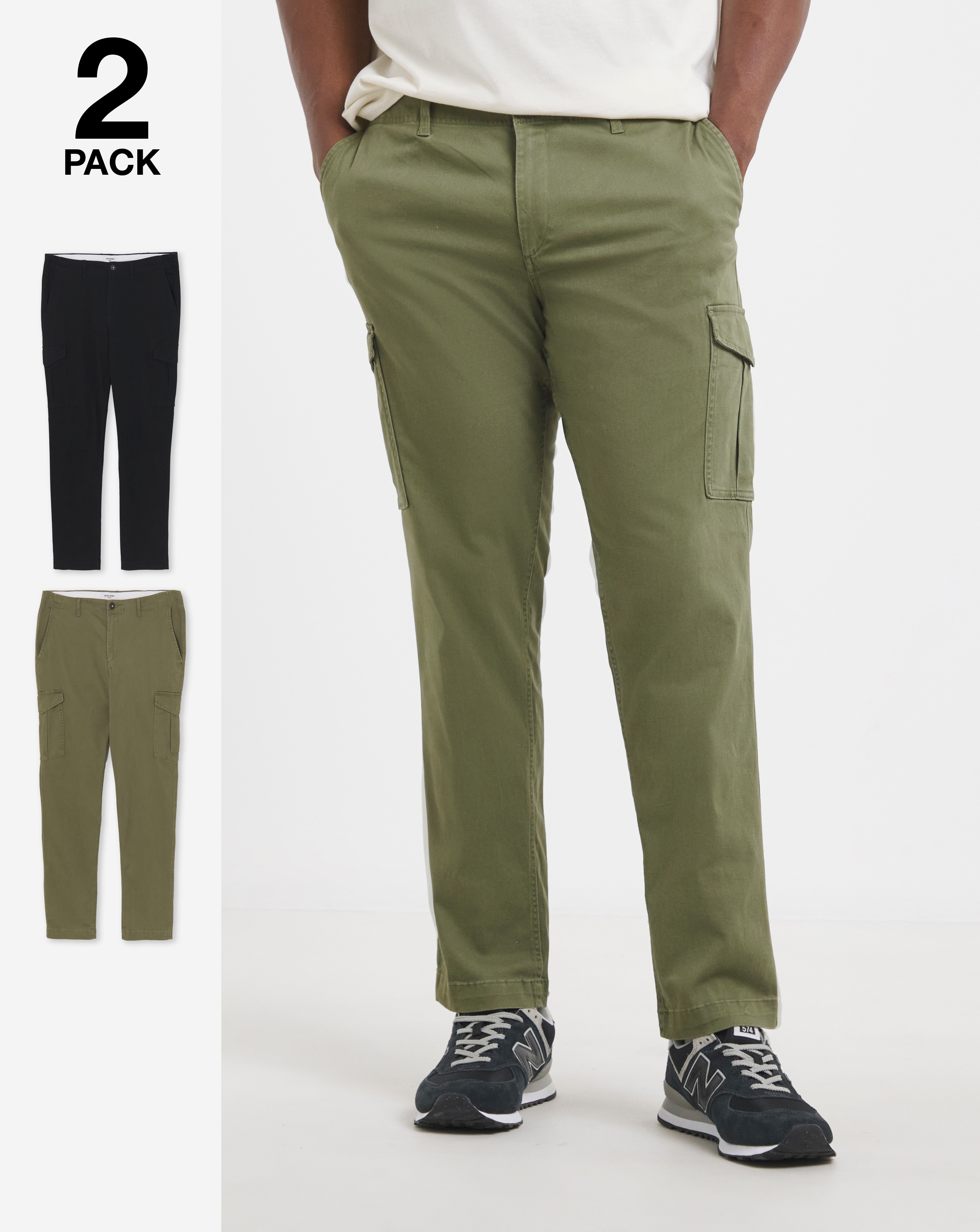 New In - Jack & Jones Margo Cargo Trouser 2 Pack