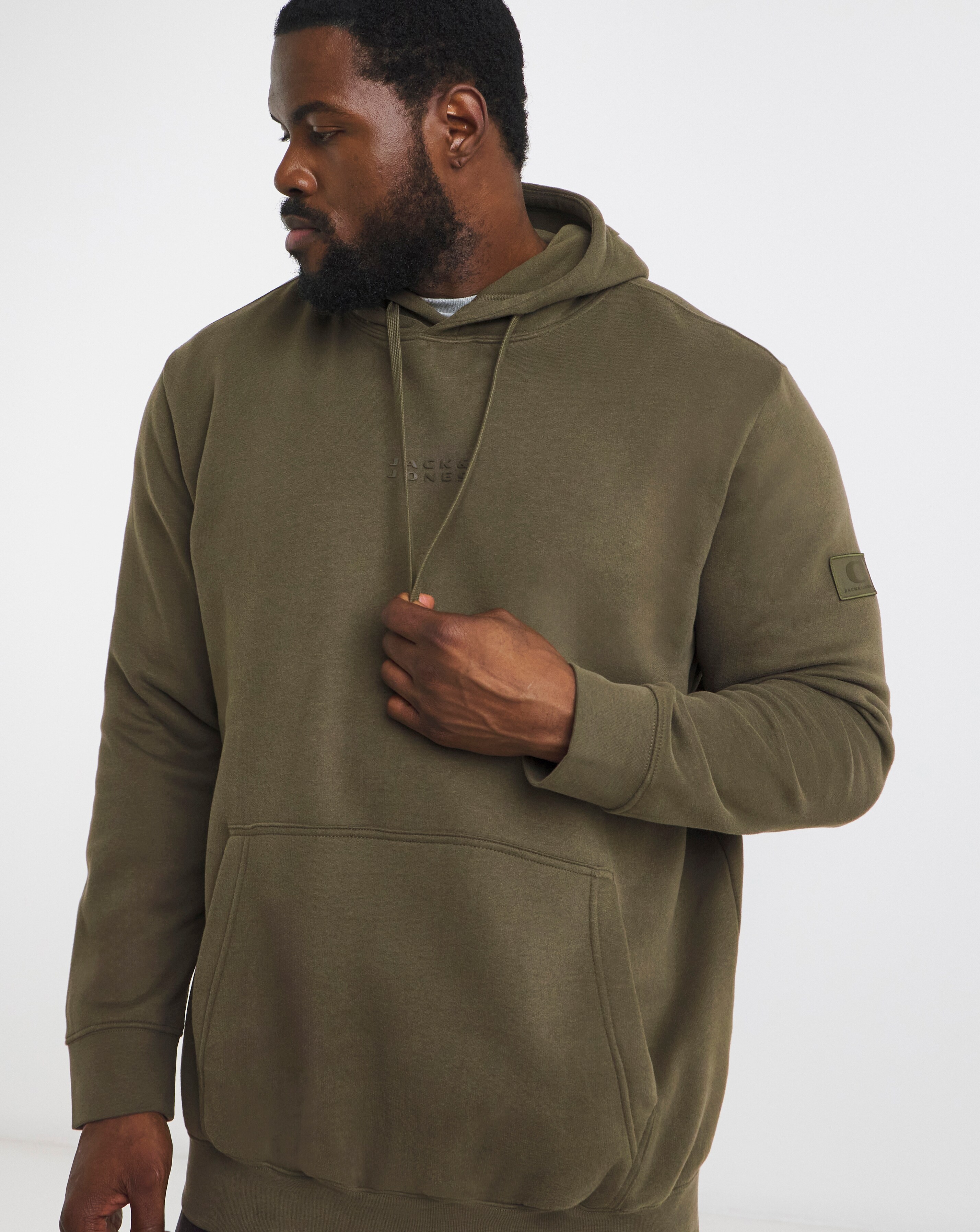 Jack & Jones Point Logo Hoodie - Green