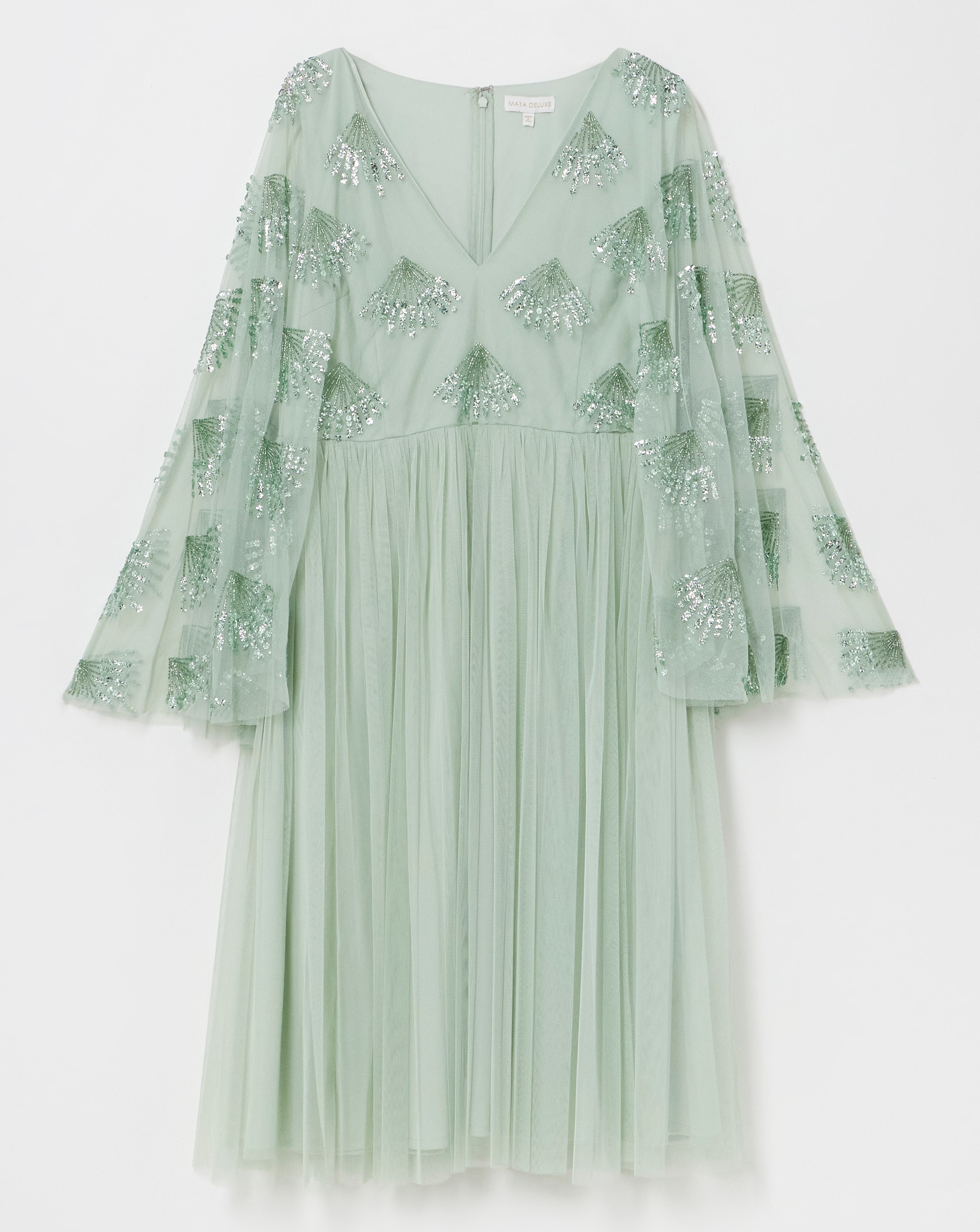 Maya Curve Embellished Midi Dress