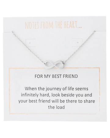 Notes From the Heart For My Best Friend Infinity Necklet