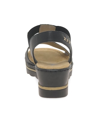 Rieker Medal Womens Wedge Heel Sandals