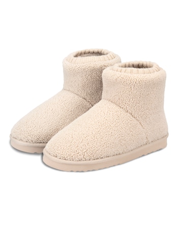 Totes Ladies Borg Boot With Cuff Detail