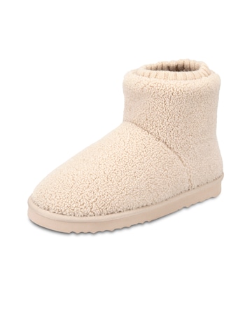 Totes Ladies Borg Boot With Cuff Detail