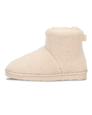 Totes Ladies Borg Boot With Cuff Detail