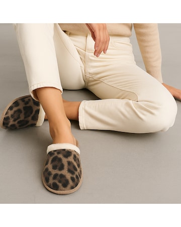 Totes Ladies Animal Fur Mule