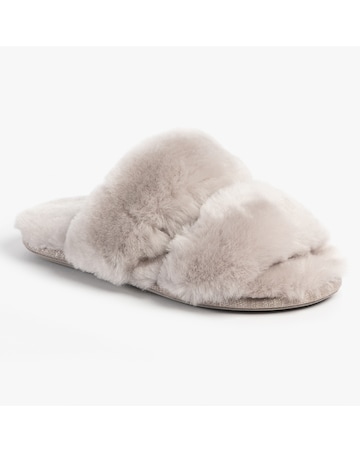 Just Sheepskin Ladies Poppy Open Toe Sheepskin Slider
