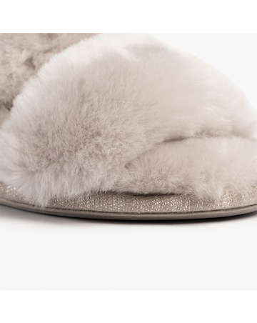 Just Sheepskin Ladies Poppy Open Toe Sheepskin Slider