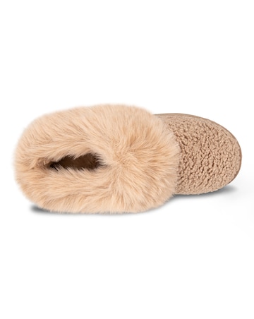 Totes toasties Ladies Icons Textured Mule With Chunky Sole