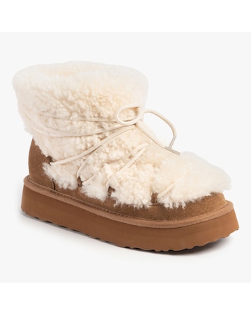 Just Sheepskin Ladies Brook Sheepskin Alpine Snow Boot