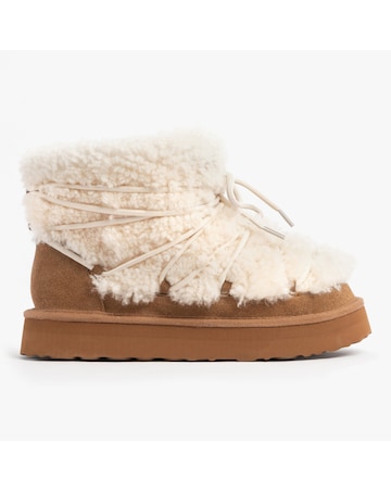 Just Sheepskin Ladies Brook Sheepskin Alpine Snow Boot