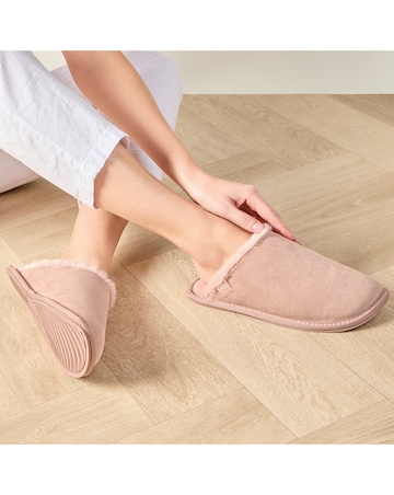 Isotoner Ladies Real Suede Mule