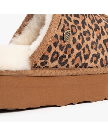 Just Sheepskin Ladies Mabel Sheepskin Platform Mule Slipper