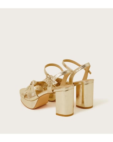 Monsoon Metallic Twist Platform Heels