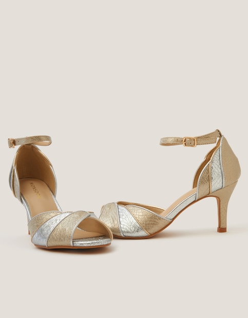 Monsoon Meg Metallic Two Tone Heels