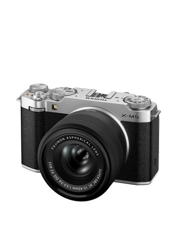 Fujifilm X-M5 CSC Digital Camera with XC 15-45mm F3.5-5.6 OIS PZ Lens - Silver