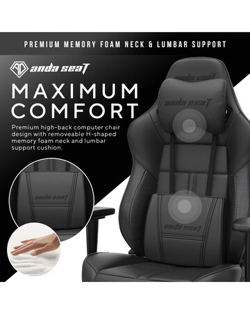 Anda seaT Dark Demon Dragon Premium Large Gaming Chair - Black
