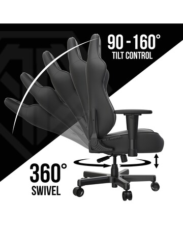 Anda seaT Dark Demon Dragon Premium Large Gaming Chair - Black