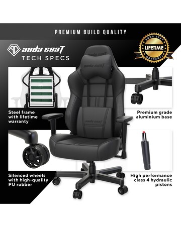 Anda seaT Dark Demon Dragon Premium Large Gaming Chair - Black