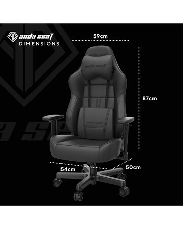 Anda seaT Dark Demon Dragon Premium Large Gaming Chair - Black
