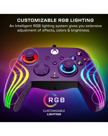 Turtle Beach Afterglow Wave Wired RGB Gaming Controller for Xbox & PC - Purple