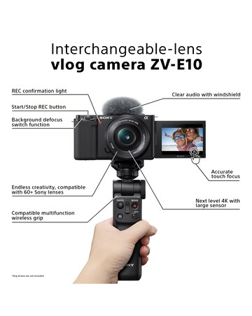 Sony Alpha ZV-E10 II K , APS-C Mirrorless Interchangeable-Lens Camera with Lens