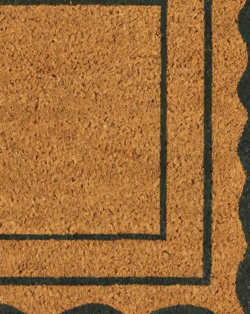 Green Scallop Coir Doormat