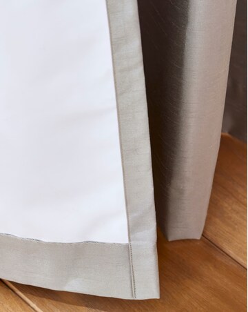 Catherine Lansfield Faux Silk Blackout Eyelet Curtains