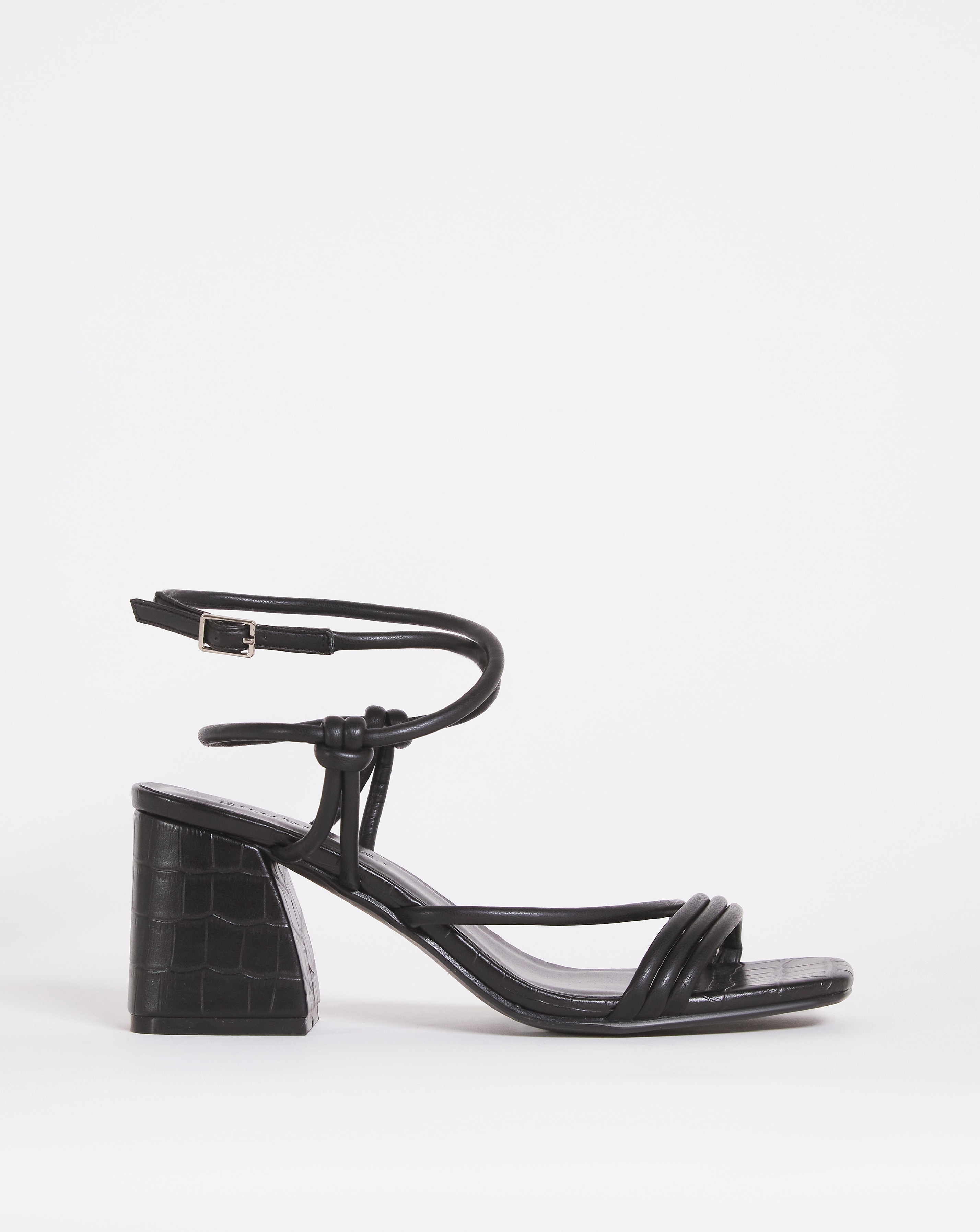 Ankle Strappy Block Heel Sandals Ex Wide