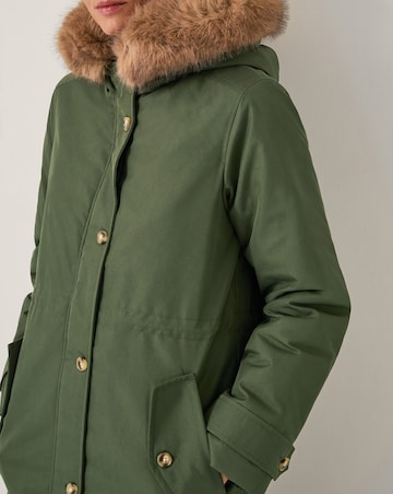 Monsoon Paula Faux Fur Parka Coat