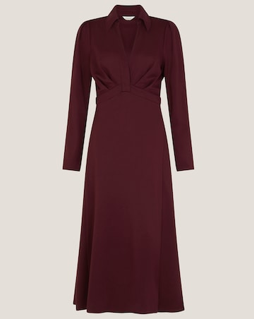 Monsoon Polly Ponte Midi Shirt Dress