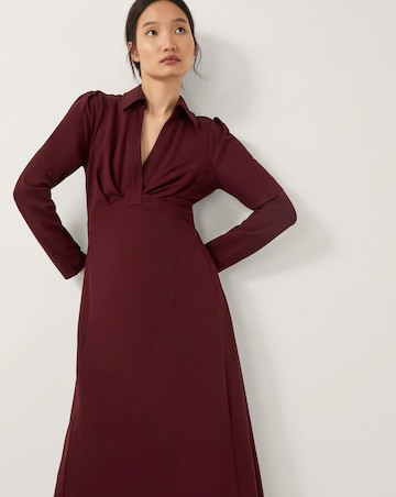 Monsoon Polly Ponte Midi Shirt Dress
