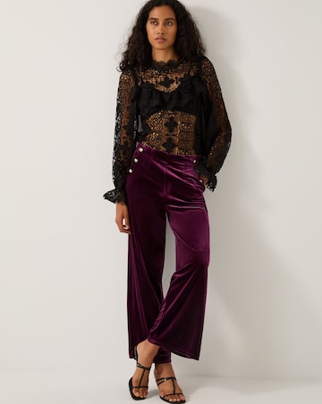 Monsoon Vera Wide Leg Velvet Trousers