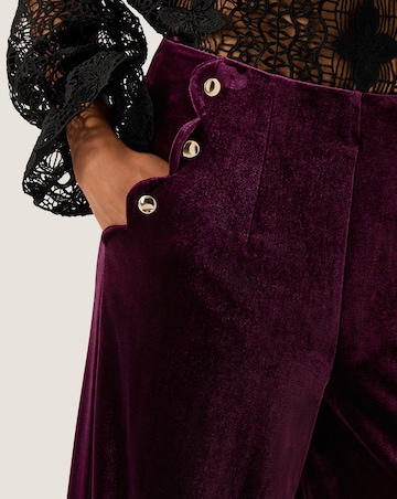 Monsoon Vera Wide Leg Velvet Trousers