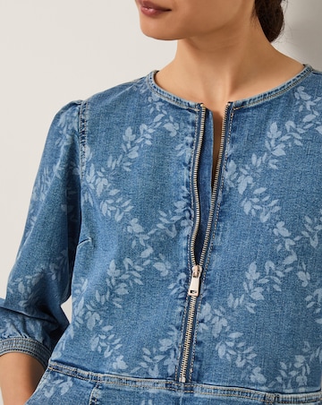 Monsoon Hailsey Floral Denim Midi Dress