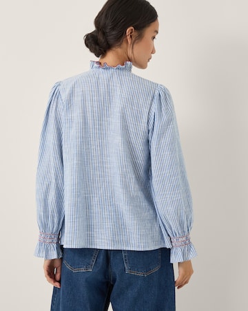 Monsoon Maeve Ruffle Stripe Shirt