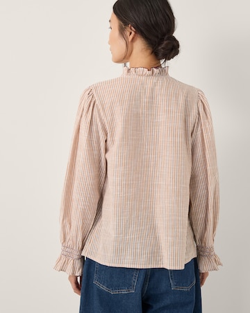Monsoon Maeve Ruffle Stripe Shirt