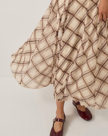 Monsoon Chelsea Check Print Midi Skirt