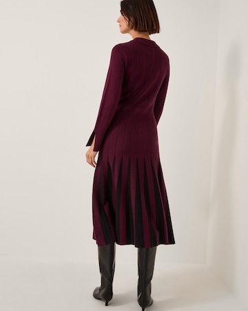 Monsoon Prue Knit Pleated Shirt Dress