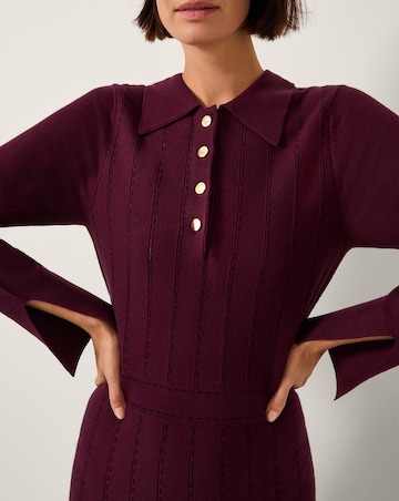 Monsoon Prue Knit Pleated Shirt Dress