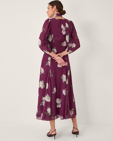 Monsoon Amber Floral Midi Dress & Scarf