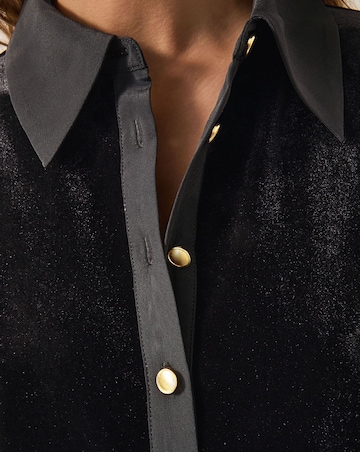 Monsoon Clay Collar Velvet Blouse
