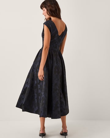 Monsoon Jayda Floral Jacquard Midi Dress