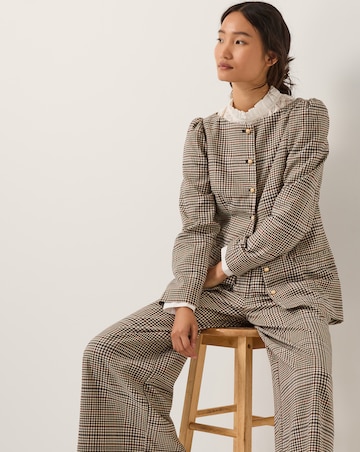 Monsoon Carmen Check Wide Leg Trousers