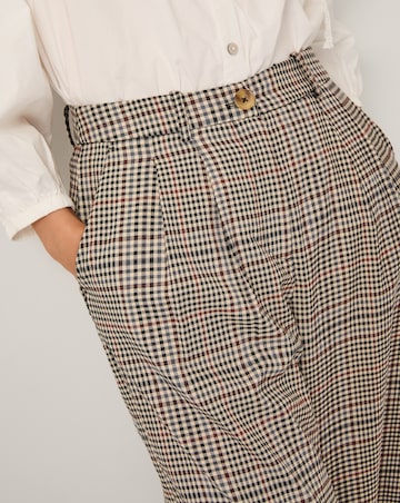 Monsoon Carmen Check Wide Leg Trousers