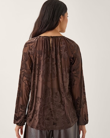 Monsoon Dua Floral Devore Blouse