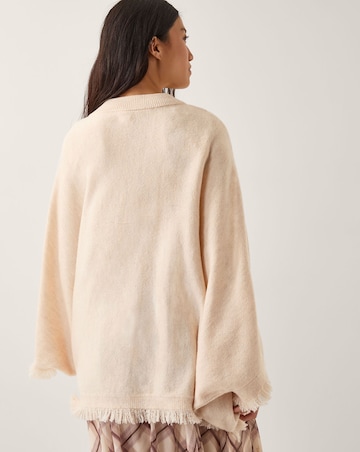 Monsoon Fay Fringe Trim Poncho