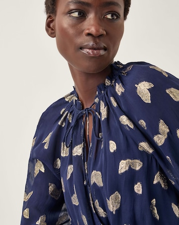 Monsoon Angela Leaf Print Wrap Blouse