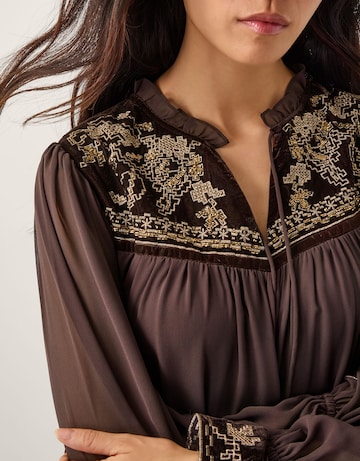 Monsoon Nova Yoke Chiffon Maxi Dress